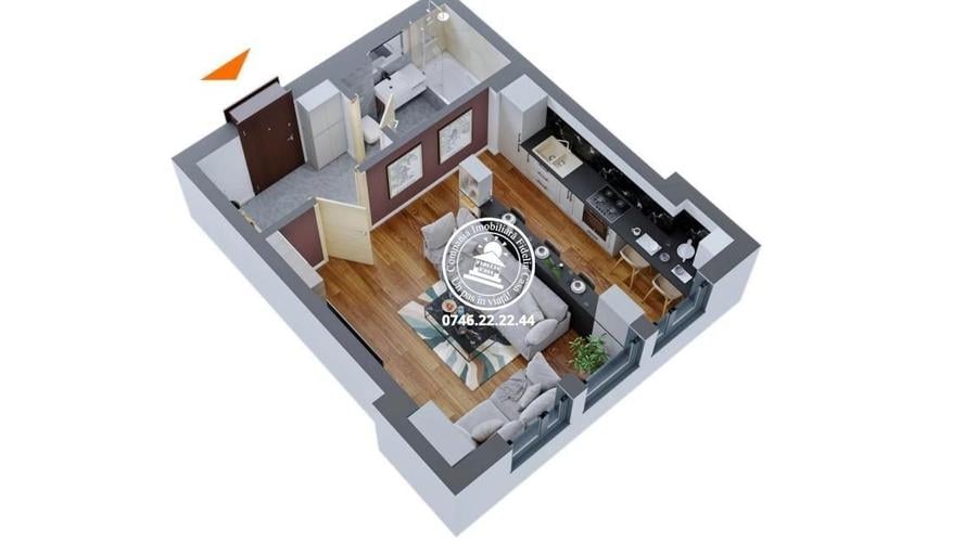 Apartament Nou 1 camere de vanzare Dacia, - 5