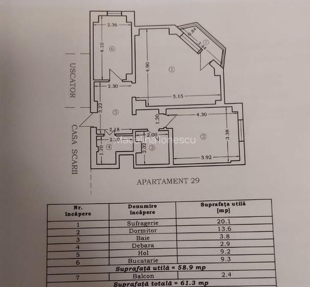 Apartament de vanzare 2 camere decomandat - Centru