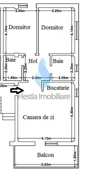 Apartament cu trei camere, curte 160mp si loc de parcare, Valea Lupului. - 8