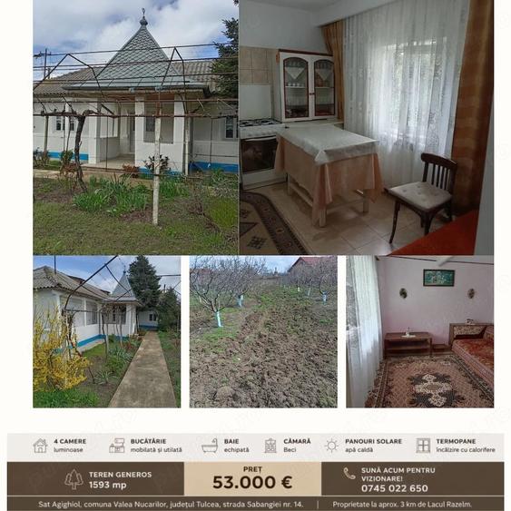 Casă cu 4 camere cu Teren 1593 Mp în Agighiol