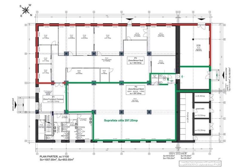 Birouri de inchiriat in cladirea Tati Center 2 - Parter 297,25 mp - 10