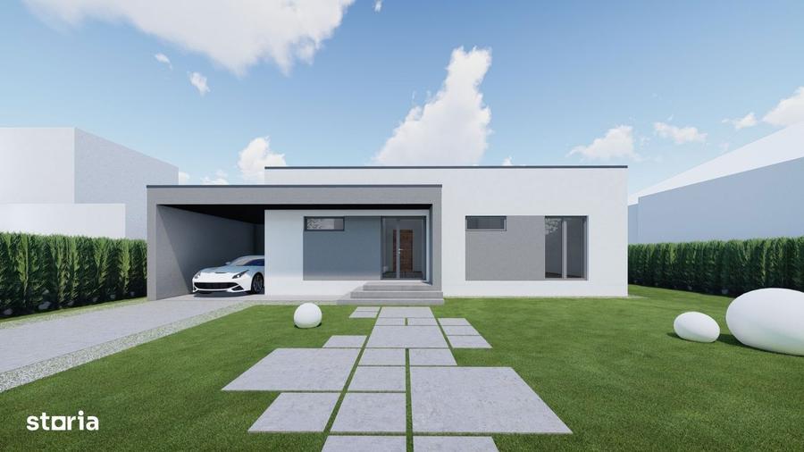 Vand casa la rosu,stil mediteranean, in Calugareni -Arad - 5