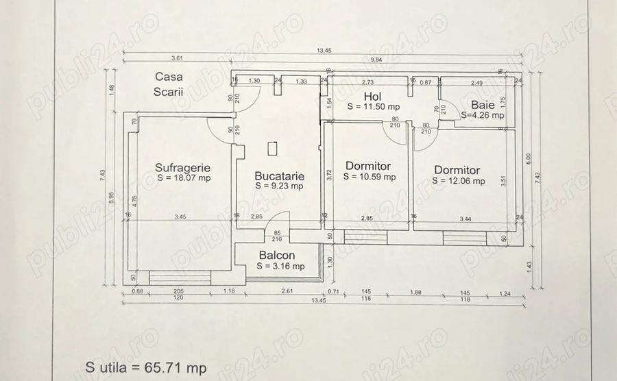 Vand apartament cu 3 camere, insorit, orientare sudica strada Crangului, Sfantu Gheorghe - 4
