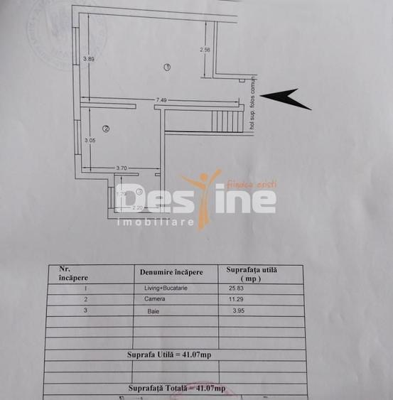 Apartament cu 2 camere decomandat, mobilat în Breazu