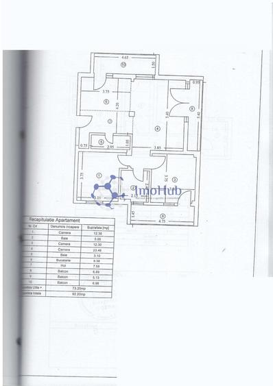 Apartament cu 3 camere semidecomandat în Copou