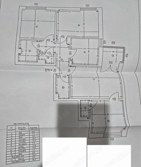 Apartament cu 4 camere decomandat în Central