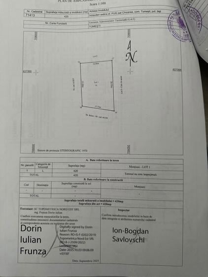 Teren 571 mp Chicerea-Tomesti - 2