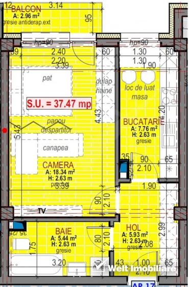 Apartament 1 camera strada Urusagului - 1
