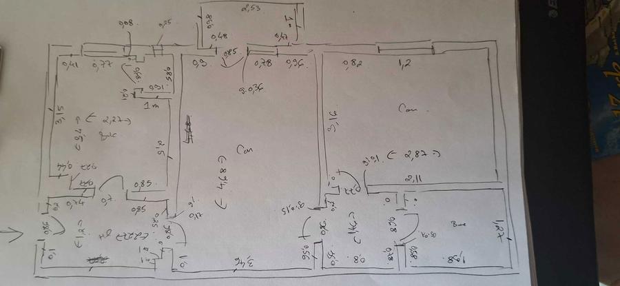 Apartament 2 camere nefinisat / renovabil- tip vagon , 43 mp , cartier Noua , zona linistita - 1