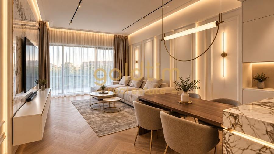 Apartament cu 3 camere decomandat, mobilat în Barbu Văcărescu
