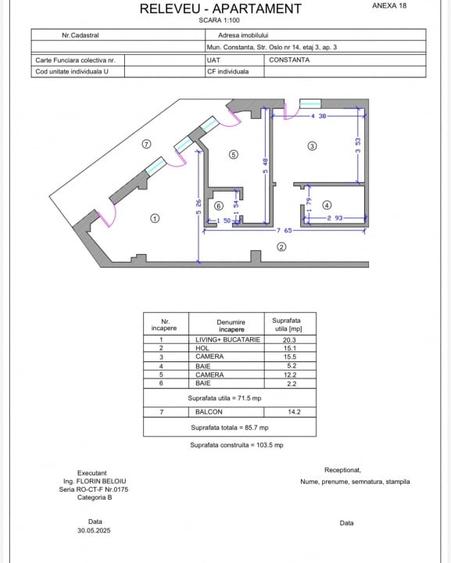 Apartament 3 camere 84,51 mp Tomis Plus - Boreal Constanta - 3