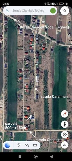 teren intravilan 650 m, in Domnesti - Teghes - 2