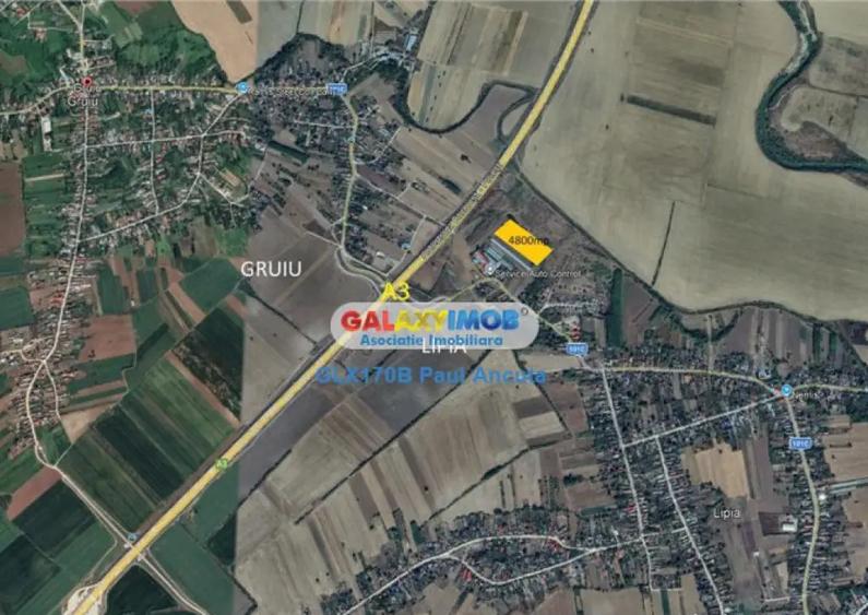 Teren Gruiu Lipia 4800 mp langa case acces Nod Autostrada A - 1