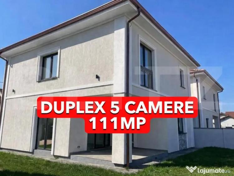 Duplex 5 camere 111mp utili, 350 mp teren Mosnita Noua - 1