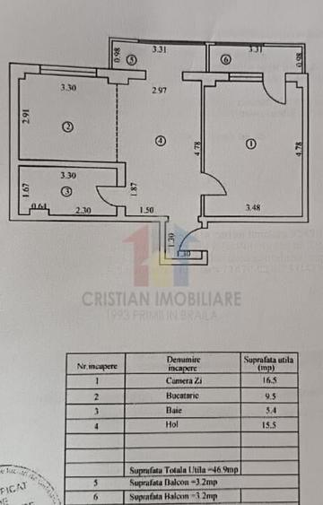 Mobilat si Utilat, Ap 2 cam Plantelor, ETAJ 1 - 12