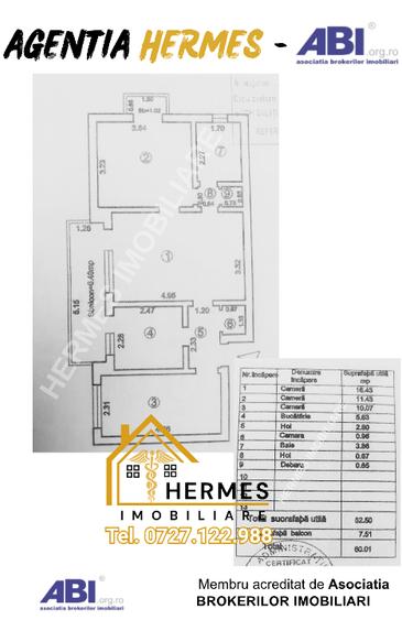 Ap. 3 camere, etaj 1, 60 mp, in curs de RENOVARE, Mazepa1- spre Faleza - 1