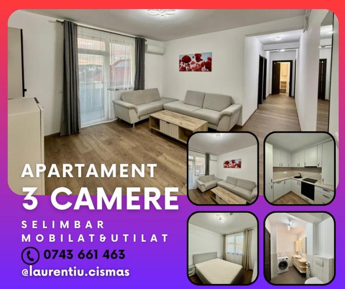Apartamet 3 camere - Decomandat - Mobilat si Utilat - 1