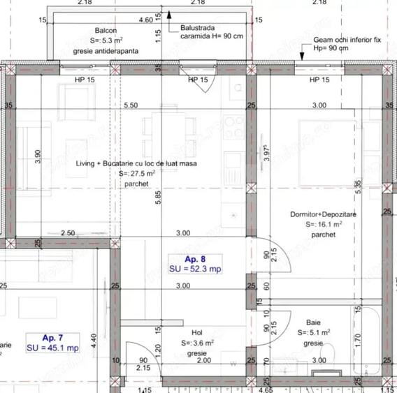 Apartament de vanzare, cu 2 camere, 52,30 mp utili zona Braytim-Urseni - 1