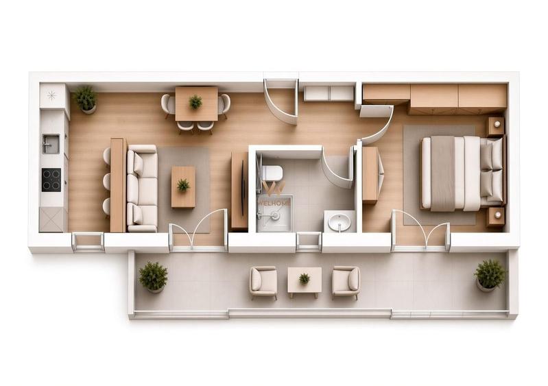 Apartament cu 2 camere în Central