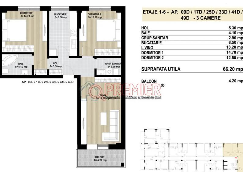 Apartament 3 camere - Postalionului / D. Cucului - 6