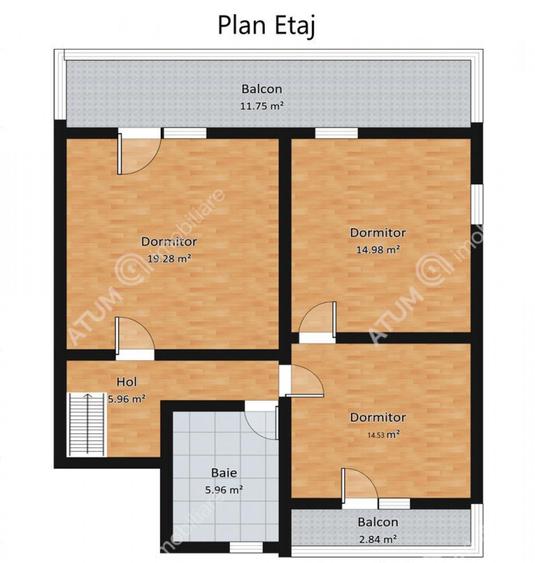 Casa Duplex cu 5 camere si teren de 255 mp situata in Cisnad - 2