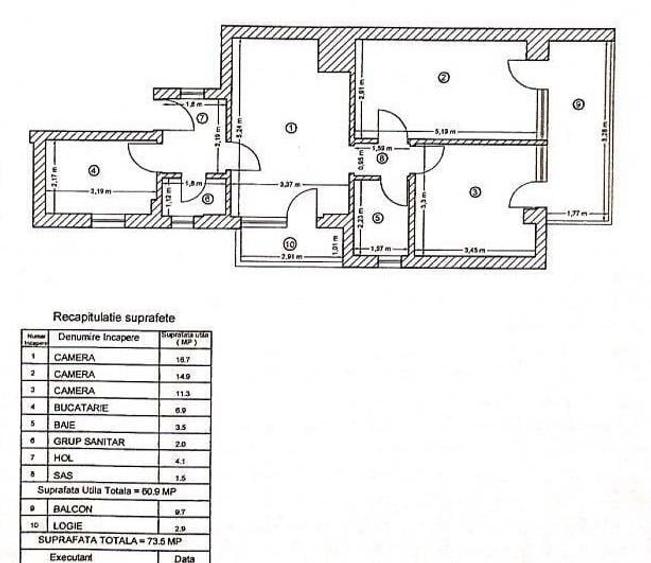 3 CAMERE + CURTE 93 MP 2 LOCURI  PARCARE SECTOR 1 BUCURESTII NOI METROU JIULUI - 34