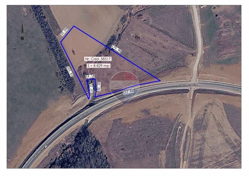 Teren Construcții intravilan de 16144 mp, în Exterior Sud