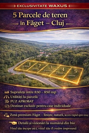 Proiect Exclusiv - 5 Parcele de Teren I PUZ Aprobat - Faget - 1