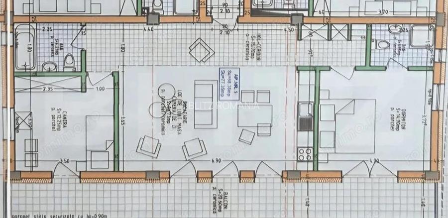 Apartament de vanzare Bloc nou 3 camere, 83,35 mp utili, zona Giulia