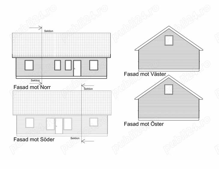 Structura casa lemn P + mansarda, 155 mp - 2