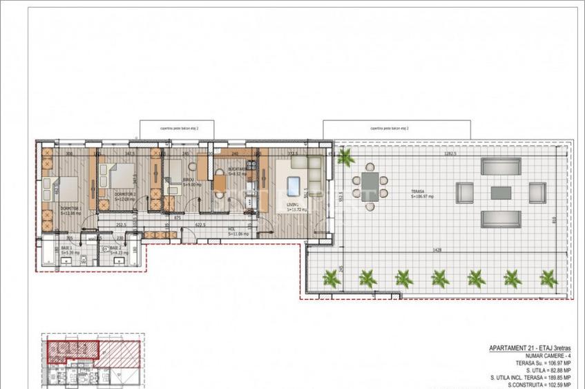 4 Camere Terasa Generoasa -Zona Linistita - 3