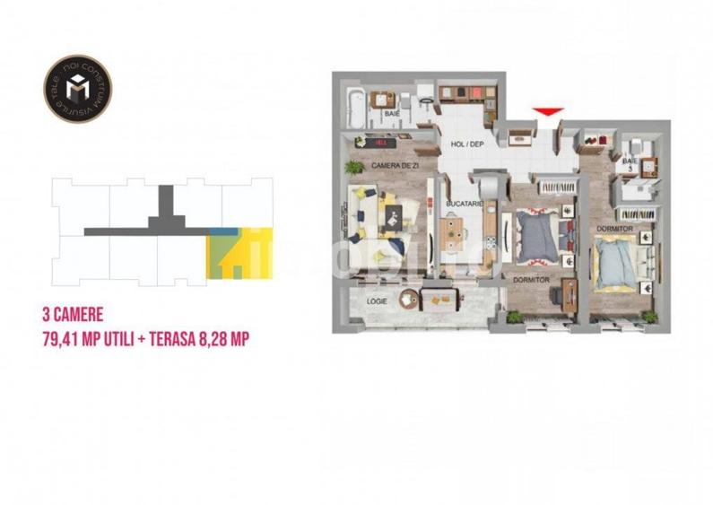 Apartament cu 3 camere +balcon si boxa, Targu Mures - 4