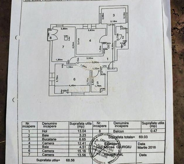 Apartament cu 3 camere decomandat, mobilat în Gorjului