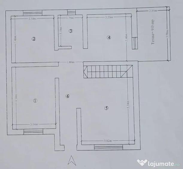 Casă cu 3 camere cu Teren 320 Mp în Lunca Cetățuii