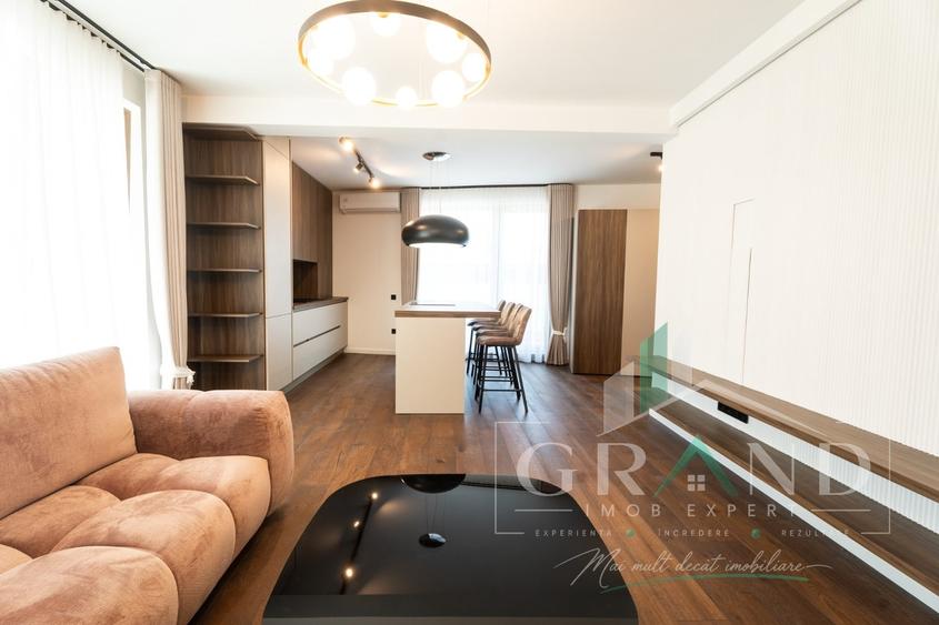 Penthouse cu 3 camere semidecomandat, mobilat în Grigorescu