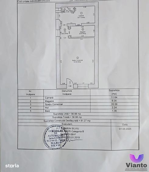 Spatiu Comercial 58mp de inchiriat strada 9 Mai - 15