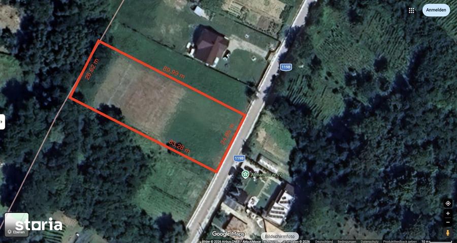 Teren de 2200 mp, în Măgura