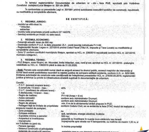 Teren pretabil constructie, zona apreciabila, Stupini, Braso - 3