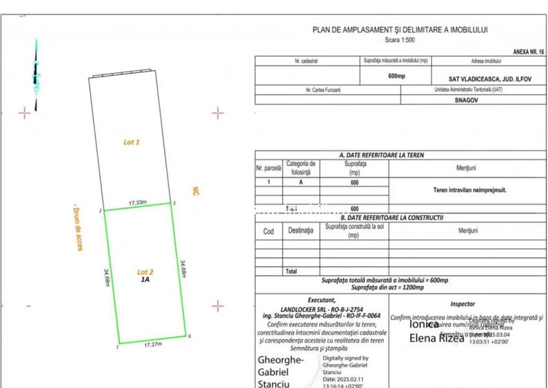 Teren cu poten?ial Snagov- Vladiceasca - 2