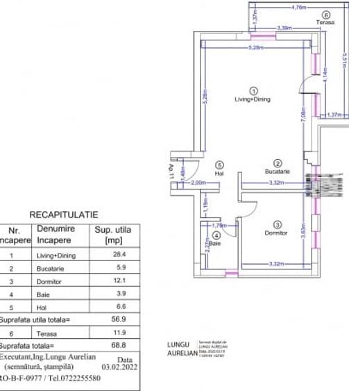 Apartament 2 camere | COMPLET MOBILAT SI UTILAT - 12
