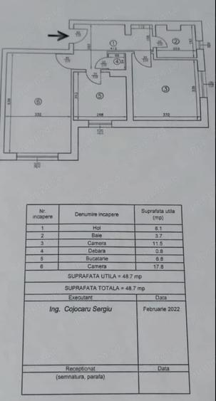 Ocazie!Vand ap 2 camere 50 mp,P,in zona Mircea cel Batran -Galata - 1