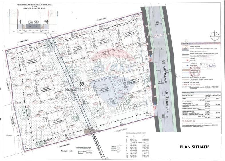 Proiect autorizat (AC) pentru constructia a 6 vile individuale P+M - 17