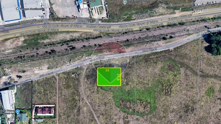 Teren Construcții intravilan de 898 mp, în Băneasa