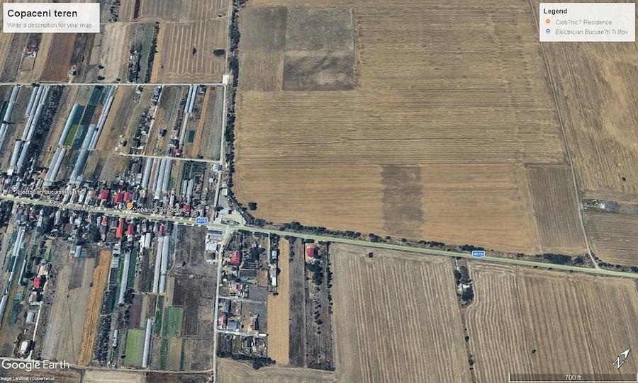 Teren de 3000 mp, în Copăceni