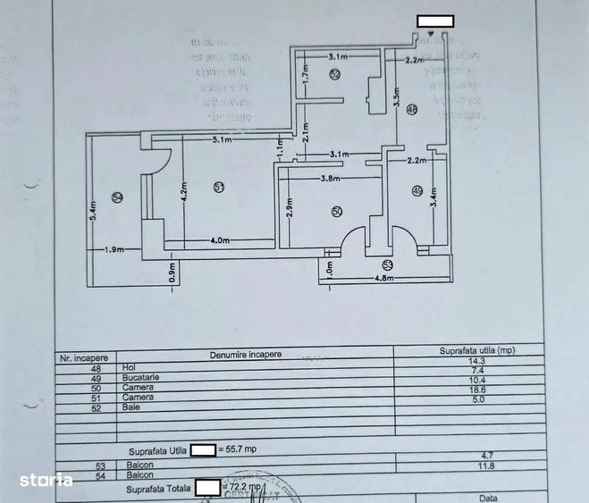 Apartament 2 camere decomandat vedere lac si mare Mamaia Zona Rex - 5