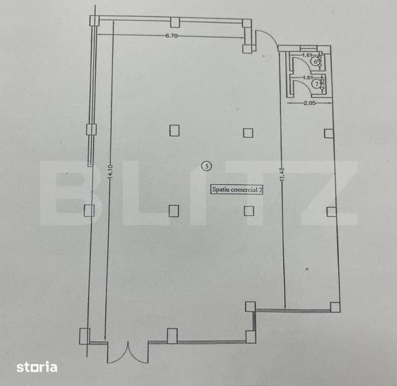 Spațiu comercial, de 134.5 mp, în Central