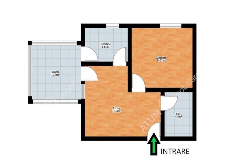 Apartament 2 camere decomandate si balcon zona Turnisor Sibiu - 6