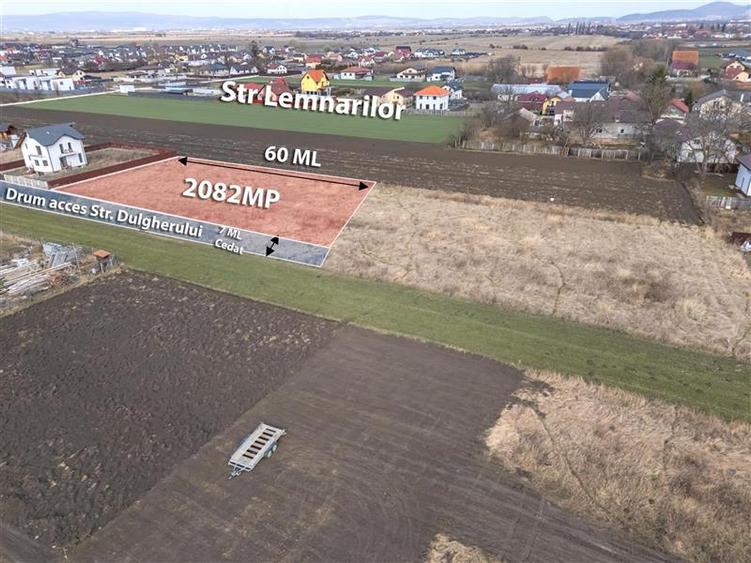 2.082 mp teren intravilan Stupini, zona de case, utilitati in apropiere, 40 euro - 2