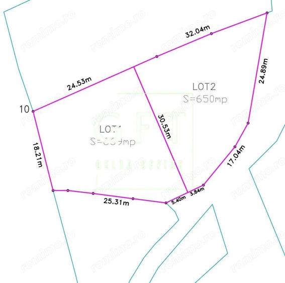 Teren intravilan 650- 669 mp de vanzare Strada Dambului Bistrita - 3