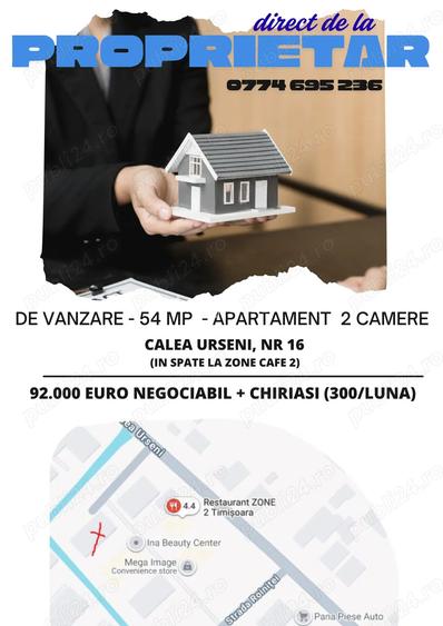 PROPRIETAR, vand ap.2 camere- calea URSENI-timisoara PROPRIETAR, vand ap.2 camere- calea URSENI-timisoara